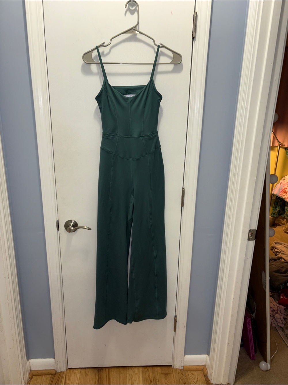Free people movement Sleeveless Emerald Green Wide-Leg Jumpsuit size xs